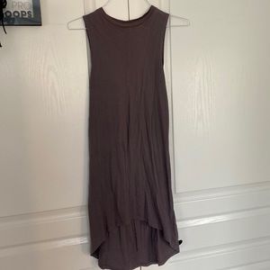 Cotton light summer casual dress. Mauve grey colour